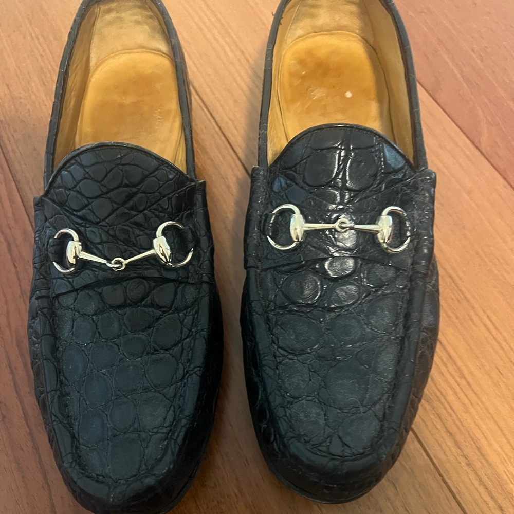 Gucci crocodile loafers. Men’s size 9.5D